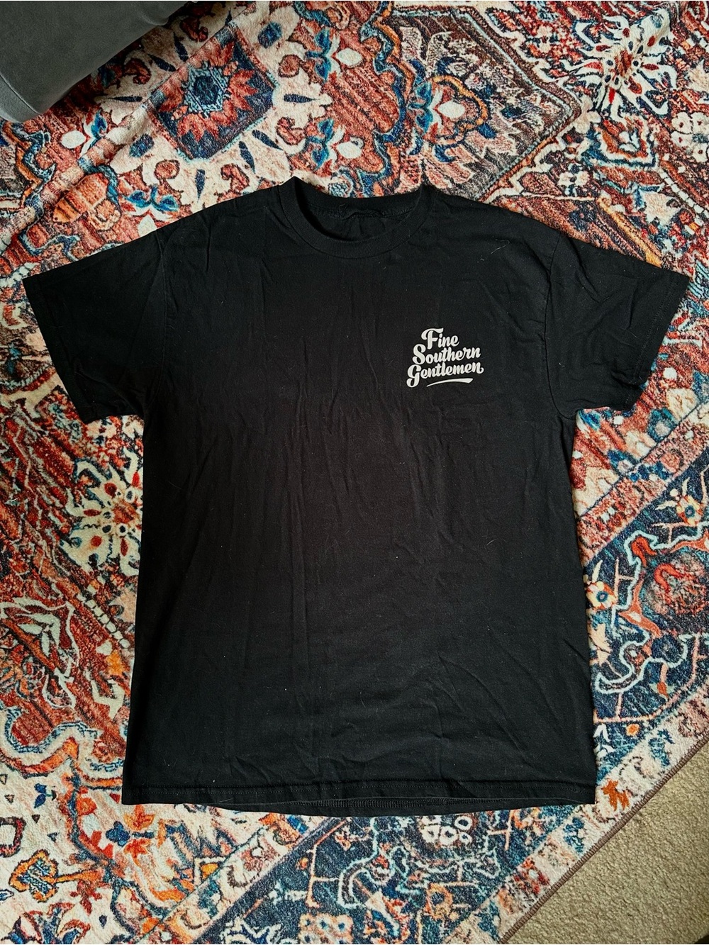 “Fine Southern Gentlemen” Black Graphic Short Sleeve Tee - Unisex M